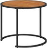 vidaXL Kaffeetisch Set 2 pcs Natürlich und Schwarz 55 x 55 x 45 cm 42026684 Bild 5