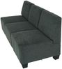 Modular 3-Sitzer Sofa Couch Lyon, Stoff/Textil ~ anthrazit-grau, ohne Armlehnen Bild 3