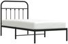 vidaXL Bettgestell mit Kopfteil Metall Schwarz 90x200 cm 352571 Bild 5