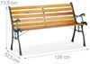 Relaxdays Gartenbank mit Gusseisenrahmen Bild 5