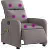 vidaXL Massagesessel Elektrisch Taupe Stoff 3206697 Bild 3