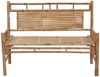 vidaXL Gartenbank mit Auflage 120 cm Bambus 3063881 Bild 3