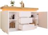 REDOM Sideboard mit großen Stauraum (Mehrzweckschrank, 1 St, 2 Türen und 3 Schubladen), Hochglanz Kommode mit LED Beleuchtung (App -Steuerung) Bild 5