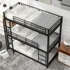 Bett 90x200 cm Dreifach‑Etagenbett aus Metall – platzsparend, stabil und sicher,ohne Matratze Bild 4