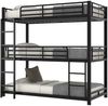 Bett 90x200 cm Dreifach‑Etagenbett aus Metall – platzsparend, stabil und sicher,ohne Matratze Bild 5