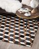 Teppich Kuhfell braun 140x200 cm Patchwork Kurzflor ALPKOY Bild 3