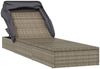 vidaXL Sonnenliege mit Faltdach Grau 213x63x97 cm Poly Rattan 319639 Bild 3