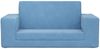vidaXL Kinder-Schlafsofa 2-Sitzer Blau Weicher Plüsch 357032 Bild 3