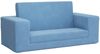 vidaXL Kinder-Schlafsofa 2-Sitzer Blau Weicher Plüsch 357032 Bild 2