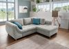 Polsterecke >Allin< in silber / petrol , Cord - 250x66x190cm (BxHxT) Bild 2