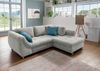 Polsterecke >Allin< in silber / petrol , Cord - 250x66x190cm (BxHxT) Bild 2