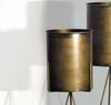 Blumentopf 2er Set Metall Gold mit Gestell Indoor Rund Bild 5