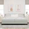 vidaXL Boxspringbett mit Matratze Hellgrau 200 x 200 cm Samt 3339128 Bild 3