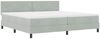 vidaXL Boxspringbett mit Matratze Hellgrau 200 x 200 cm Samt 3339128 Bild 4