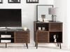 Sideboard dunkler Holzfarbton verschiebbare Türen PERTH Bild 3
