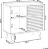 Sideboard dunkler Holzfarbton verschiebbare Türen PERTH Bild 2