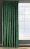Samtvorhang Velours Vorhänge zum Wohnzimmer Prachtvoll Elegant dunkelgrün 140x270 cm Kräuselband Bild 2