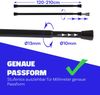 Verstellbare Vorhangstange - Spannstange zum Klemmen Schwarz Ø10/13 mm 120-210 cm Bild 2