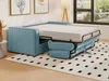 Vente-unique - LORETO Sofa SamtStoff Blau - B 223 cm95 cm x H 90 cm x L 195 cm Bild 2