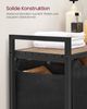 VASAGLE Wäschekorb 3 Fächer, Wäschesammler mit Ablage, Wäschebox, Wäschesack aus Oxford-Gewebe ausziehbar abnehmbar, Metallrahmen, 3 x 38 L, 92,5 x 33 x 72 cm, kamelbraun-schwarz von SONGMICS Bild 2