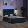 vidaXL Bett mit Stauraum und LED mit LED Dunkelblau 140 x 200 cm Samt 3372793 Bild 5