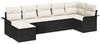 vidaXL Gartensofa-set mit Kissen 7 pcs Schwarz Poly-Rattan 3345447 Bild 2