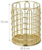 Relaxdays 5 x Stiftehalter Metall rund gold Bild 4