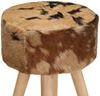 vidaXL Barhocker 2 Stk. Braun Raues Mangoholz und Echtleder 288085 Bild 3