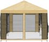 vidaXL Pavillon mit Seitenwänden 6 x 3 m Creme Polyester und Stahl 190 3376020 Bild 4