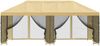 vidaXL Pavillon mit Seitenwänden 6 x 3 m Creme Polyester und Stahl 190 3376020 Bild 3