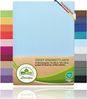 leevitex® Spannbettlaken, Premium 170g/m², Gummizug: rundum, schwer und dick, 100% Jersey-Baumwolle, Hellblau / Himmelblau, 140 x 200 - 160 x 220 cm Bild 4