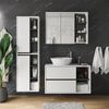 Badschrank Viola Weiß 50 x 170 cm Vicco Bild 4
