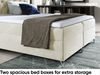 MEBLINI Boxspringbett GIULIA 200x200 cm mit Bettkasten – H4/Creme Samt Polsterbett - Doppelbett mit Topper & Taschenfederkern-Matratze Bild 4