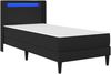 vidaXL Bettgestell mit Matratze Schwarz 90 x 200 cm Kunstleder 3414898 Bild 5