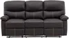 Vente-unique - CANBY Couchgarnitur Kunstleder Braun - B 90 cm x H 95 cm x L 133 cm183 cm Bild 3