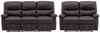 Vente-unique - CANBY Couchgarnitur Kunstleder Braun - B 90 cm x H 95 cm x L 133 cm183 cm Bild 2