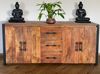 Mango Sideboard Mangoholz Kommode Regal Masivholz Lowboard Indien Rustikal Kolonial Naturholz Landhaus Asien Asiatisch Fernost Bild 4