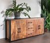 Mango Sideboard Mangoholz Kommode Regal Masivholz Lowboard Indien Rustikal Kolonial Naturholz Landhaus Asien Asiatisch Fernost Bild 3