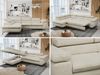 Mks Möbel 'Peter L-form' Ecksofa mit Bettfunktion, Bettkasten & einstellbaren Kopfstützen, Beige, Velours, links Bild 2
