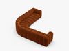 Micadoni symmetrisches Ecksofa Lupine 5-Sitzer Samt Salvador Terrakotta Bild 3