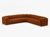 Micadoni symmetrisches Ecksofa Lupine 5-Sitzer Samt Salvador Terrakotta Bild 2