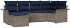 vidaXL Gartensofa-set mit Speicher 6 pcs Grau Poly-Rattan 3354104 Bild 2