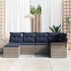 vidaXL Gartensofa-set mit Speicher 6 pcs Grau Poly-Rattan 3354104 Bild 3