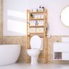 Yorbay Badregal Toilettenregal mit 2 Körben, Bambus WC Regal,59*23.3*166CM, Multifunktional Badezimmerregal,Platzsparend,Einfache Montage Bild 2