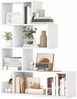 5-stufiges Bücherregal geometrisches Ablageregal mit offenen Fächern 80 x 22 x 100 cm Weiß Bild 2