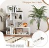 5-stufiges Bücherregal geometrisches Ablageregal mit offenen Fächern 80 x 22 x 100 cm Weiß Bild 4