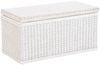 Krines Home Truhe Wäschetruhe mit Deckel Natur Rattan Truhe Aufbewahrung Rattantruhe (Wäschebox), mit herausnehmbarem Stoffinlett Truhenbank 80x40x40cm Bild 4