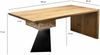 Schreibtisch aus Massivholz Akazie 180 x 90 cm rechteckig mit Schublade - Moderner massiver Bürotisch mit Metall - Natur Holztisch Industrial Design Bild 4