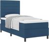 vidaXL Boxspringbett mit Matratze mit Kopfteil Blau 90 x 200 cm Stoff 3339286 Bild 2