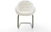 Freischwinger Gaio-Flex Bouclé Soft Beige Freischwinger flach Effektfinish Titan Bild 2